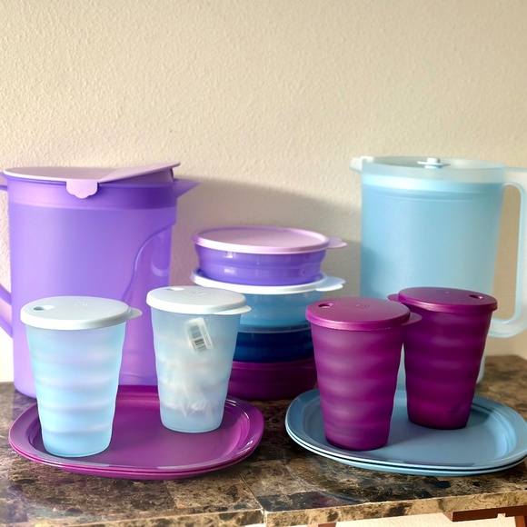 Tupperware Impressions Pitcher/Plate Set